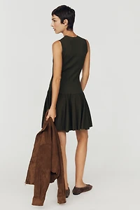 By Anthropologie Drop-Waist Mini Sweater Dress