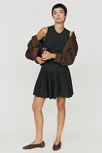 By Anthropologie Drop-Waist Mini Sweater Dress