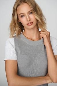 By Anthropologie Layered Sweater Mini Dress