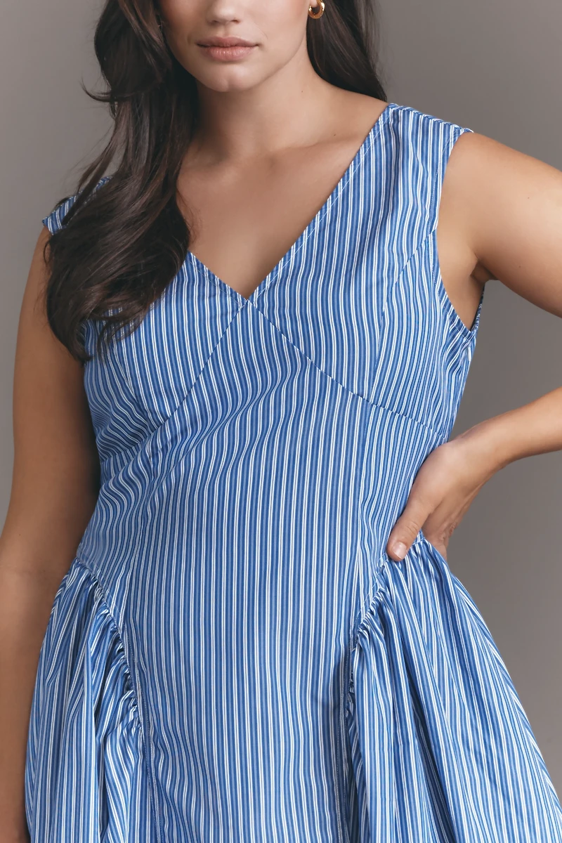 Glamorous Sleeveless Striped Midi Dress
