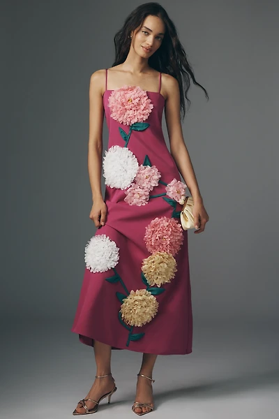 Elliatt Buttercup Floral Appliqué Maxi Dress