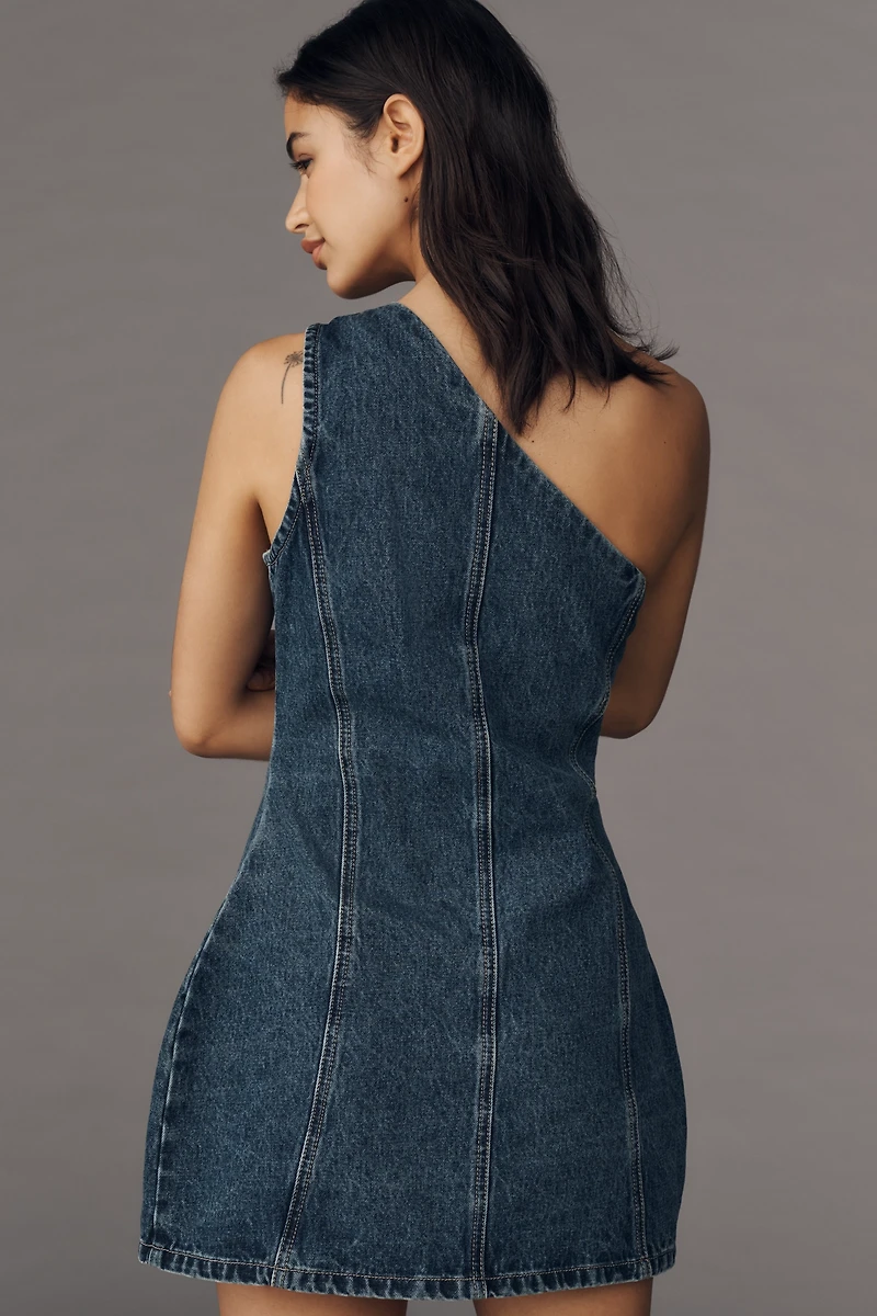 Curaae by Elliatt Adalynn One-Shoulder Denim Mini Dress