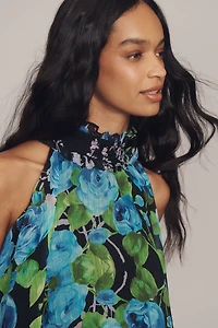 Elliatt Briony Halter Tiered High-Low Maxi Dress