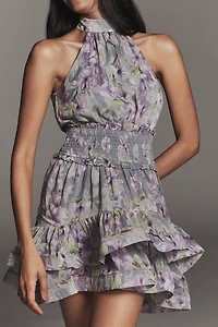 Elliatt Petite Milena Halter Tiered Mini Dress