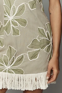 Curaae Carmelia Linen Fringe Mini Dress