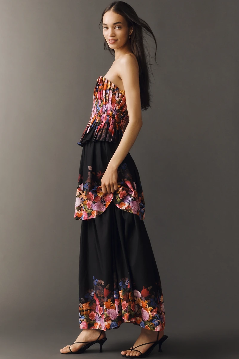 ELLIATT Alice Strapless Tiered Maxi Dress