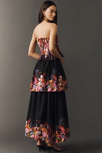 ELLIATT Alice Strapless Tiered Maxi Dress