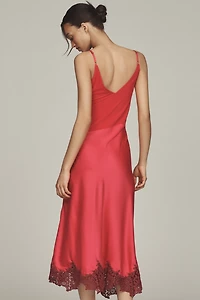 Bl-nk Hector Side-Slit Slip Midi Dress