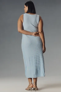 Conditions Apply Sleeveless Stripe Midi Dress
