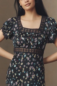Conditions Apply Adeon Short-Sleeve Slip Midi Dress
