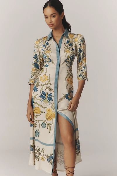 Bl-nk Printed Buttondown Shirt Dress