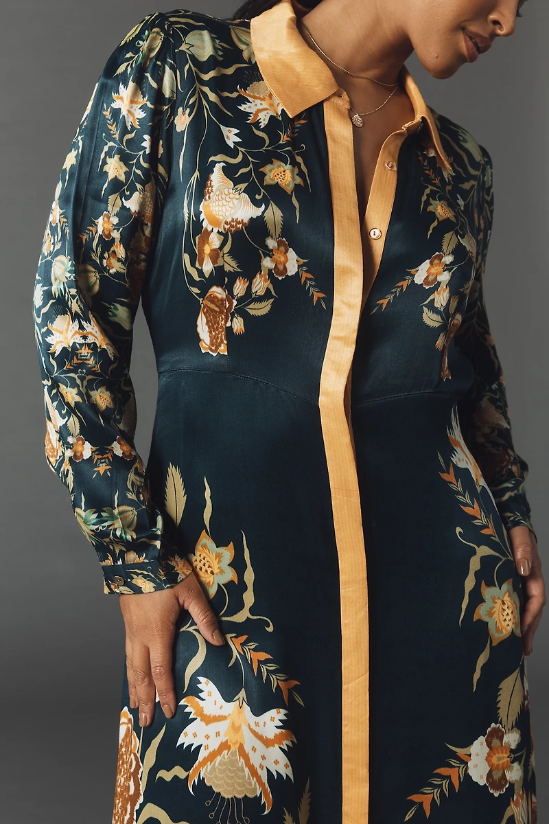 Bl-nk Printed Buttondown Shirt Dress