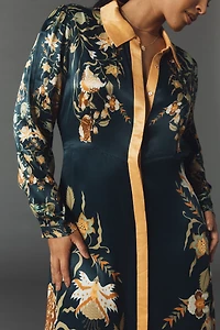 Bl-nk Printed Buttondown Shirt Dress