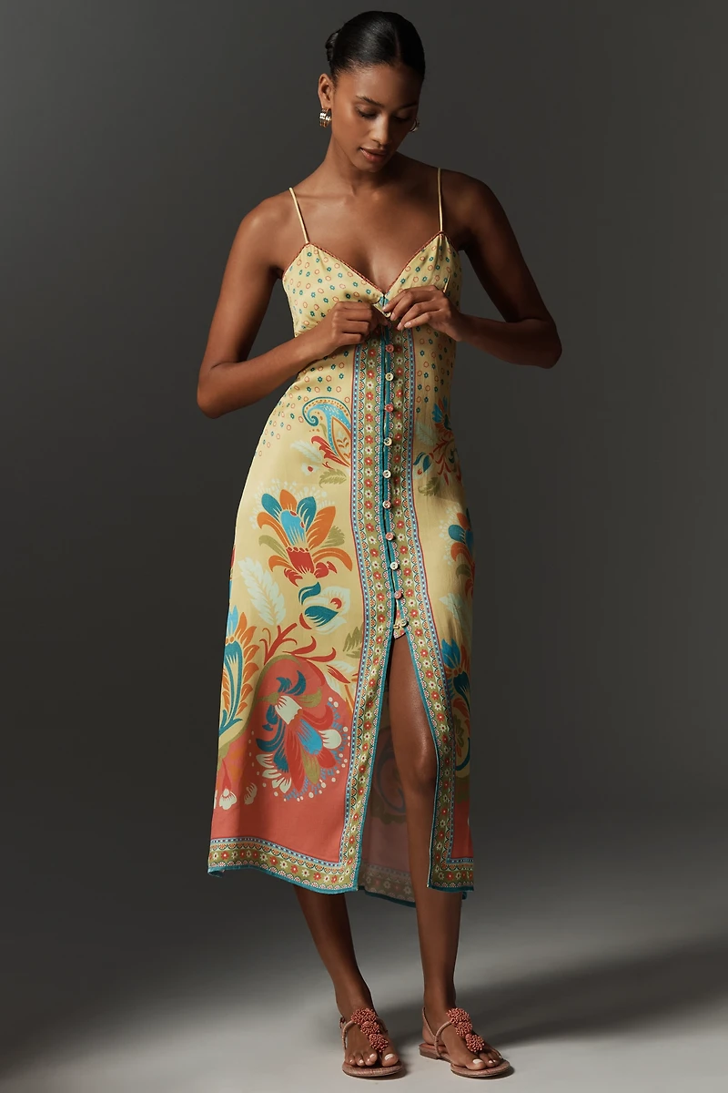 Conditions Apply Ebreta V-Neck Midi Dress