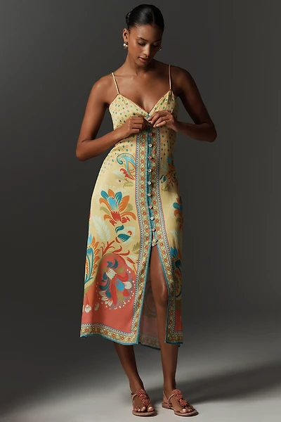 Conditions Apply Ebreta V-Neck Midi Dress