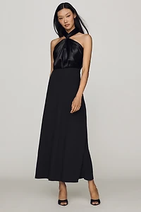 Bl-nk Franzia Halter Twofer Maxi Dress