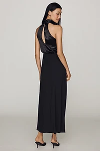 Bl-nk Franzia Halter Twofer Maxi Dress