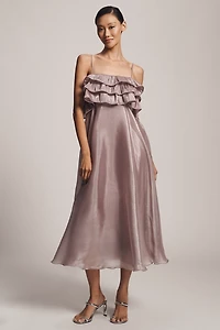 Bl-nk Rigel Sleeveless Ruffled Midi Dress