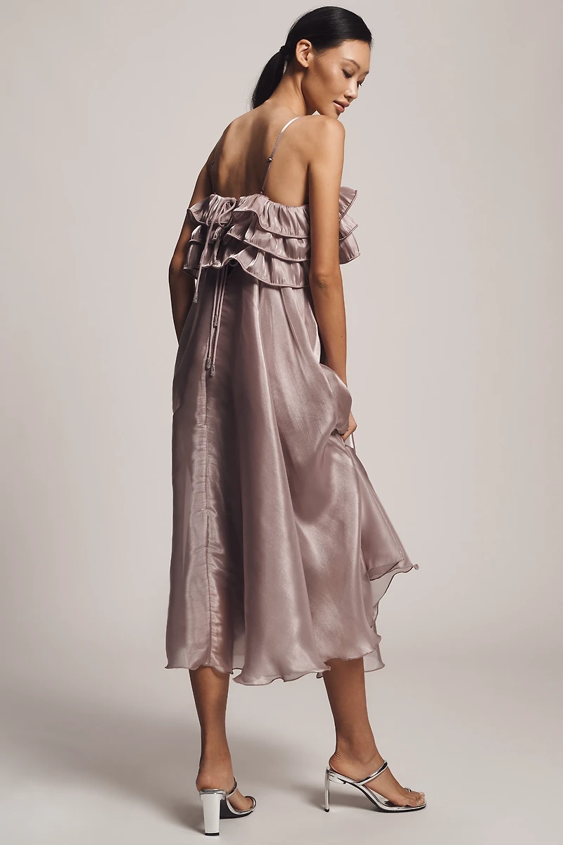 Bl-nk Rigel Sleeveless Ruffled Midi Dress