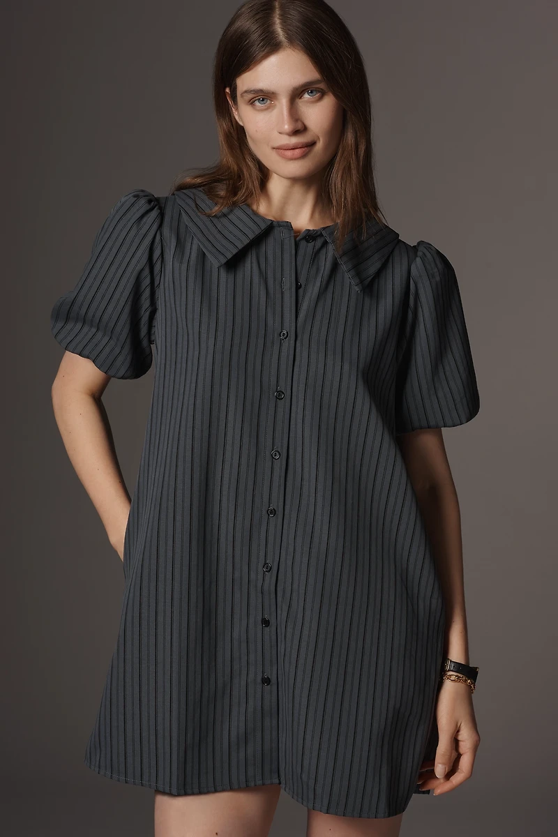 Glamorous Petite Puff-Sleeve Mini Dress