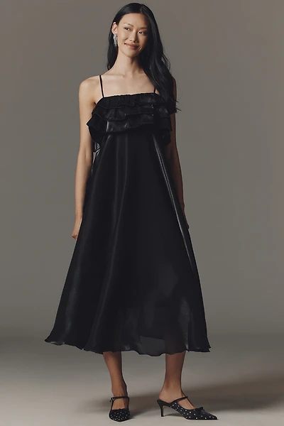 Bl-nk Manouk Smocked Midi Dress