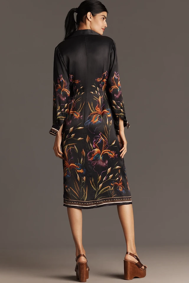 bl nk ferlina long sleeve midi shirt dress Bl-nk Ferlina Long-Sleeve Midi Shirt Dress