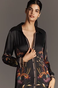 Bl-nk Ferlina Long-Sleeve Midi Shirt Dress