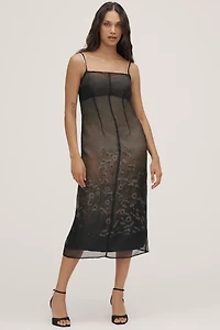 Bl-nk Briony Sleeveless Mesh Slip Midi Dress