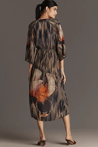Bl-nk Roseliya V-Neck Wrap Midi Dress