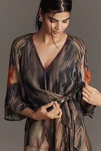 Bl-nk Roseliya V-Neck Wrap Midi Dress