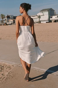Maeve Seamed Contrast Mini Dress