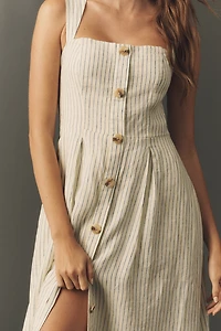 Maeve 100% European Linen Sleeveless Midi Dress