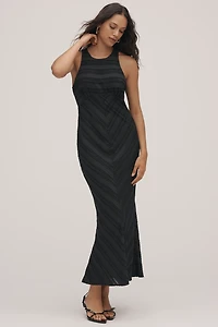 Maeve Sleeveless Textured Slip Midi Dress