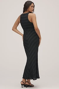 Maeve Sleeveless Textured Slip Midi Dress
