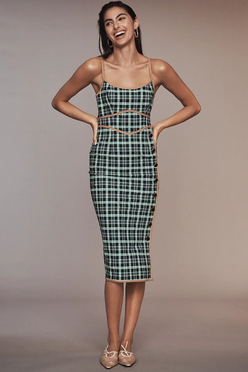 Maeve Sleeveless Scoop-Neck Slim Midi Dress