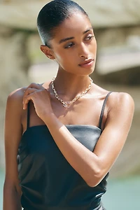 By Anthropologie Faux-Leather Strapless Midi Dress