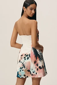 Maeve Strapless Printed Horse Mini Dress