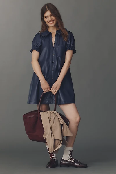 The Keira Faux-Leather Mini Dress by Pilcro