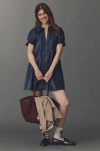 The Keira Faux-Leather Mini Dress by Pilcro