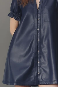 The Keira Faux-Leather Mini Dress by Pilcro