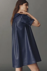 The Keira Faux-Leather Mini Dress by Pilcro