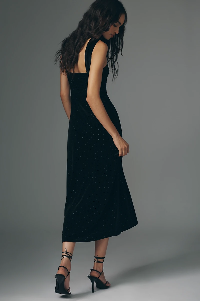 The Jocelyn Velvet Diamonte Midi Dress by Maeve