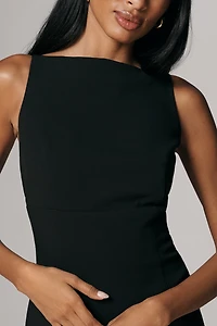 Maeve Paneled High-Neck Midi Dress