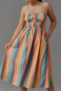 English Factory Petite Sleeveless Back-Cutout Midi Dress