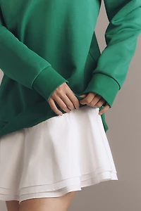 English Factory Long-Sleeve Collared Twofer Mini Dress