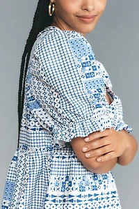 English Factory Plus V-Neck Floral Midi Dress