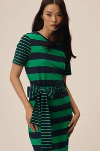 English Factory Tie-Waist Knit Midi Dress