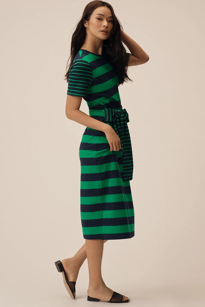 English Factory Tie-Waist Knit Midi Dress