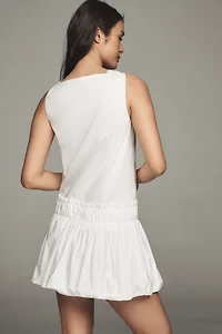 English Factory Sleeveless Square-Neck Bubble Mini Dress