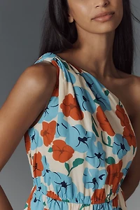 English Factory One-Shoulder A-Line Maxi Dress